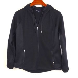 Swiss Tech Black Coat with Hood